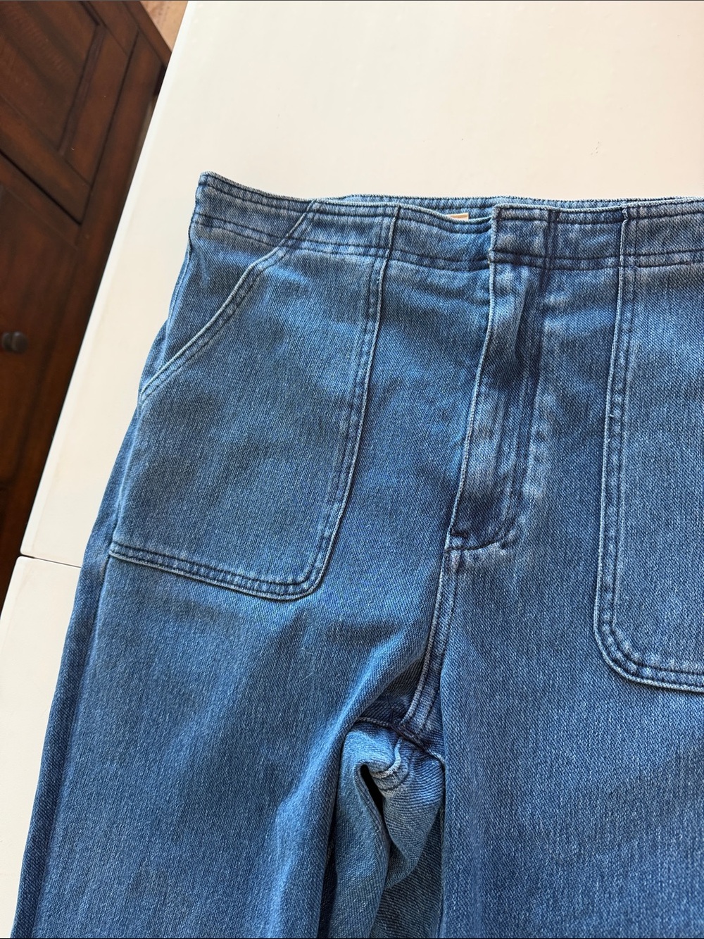 Pilcro Dark Blue High-Rise Boot Cut Jeans - Picture 3 of 6